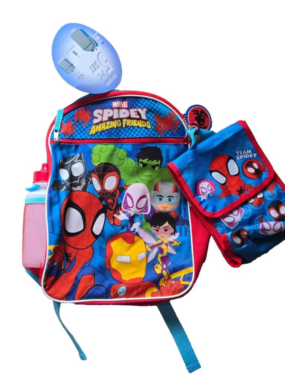 NWT Marvel Spidey Amazing Friends Backback 16" Full Size Schoo1 Bag Spiderman